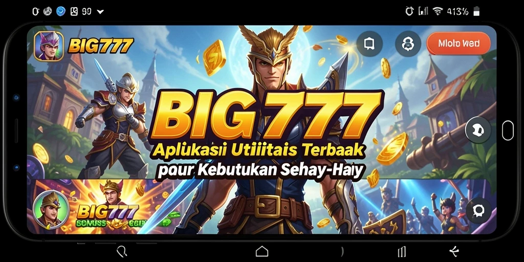 Tangkapan layar utama BIG777 menunjukkan antarmuka aplikasi yang intuitif dan fungsional.