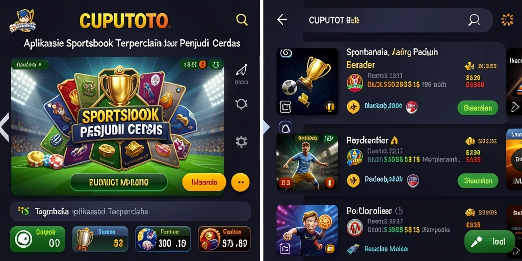 Tangkapan layar CUPUTOTO menampilkan aksi seru taruhan olahraga.