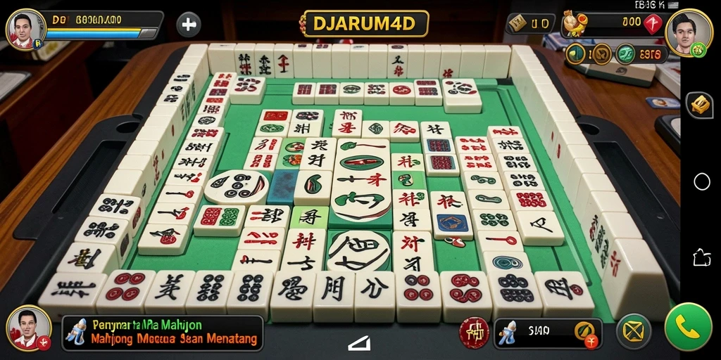 Tampilan permainan Mahjong yang menarik dan interaktif di DJARUM4D.