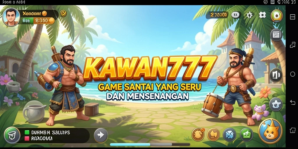 Tampilan gameplay KAWAN777 yang menyenangkan dengan banyak mini-game.