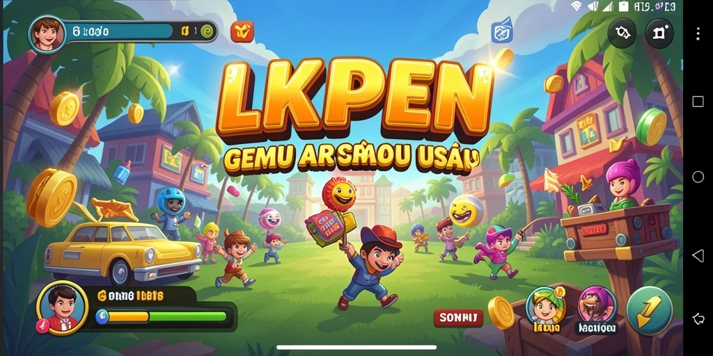 Screenshot LKOPEN menampilkan gameplay seru dengan grafis warna-warni yang memikat.