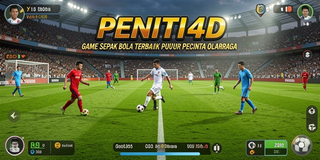 Tampilan gameplay menarik dari PENITI4D dengan aksi sepak bola yang intens.