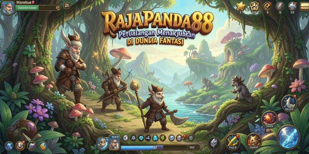 Screenshot dari gameplay RAJAPANDA88 yang menampilkan aksi petualangan yang seru.